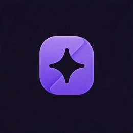 Abgerundetes App-Symbol mit Funkenstern